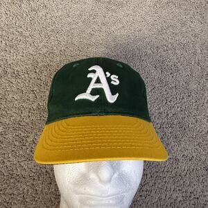 Oakland Athletics Hat Cap Strap Back Boys One Size Green MLB Baseball OC Sports